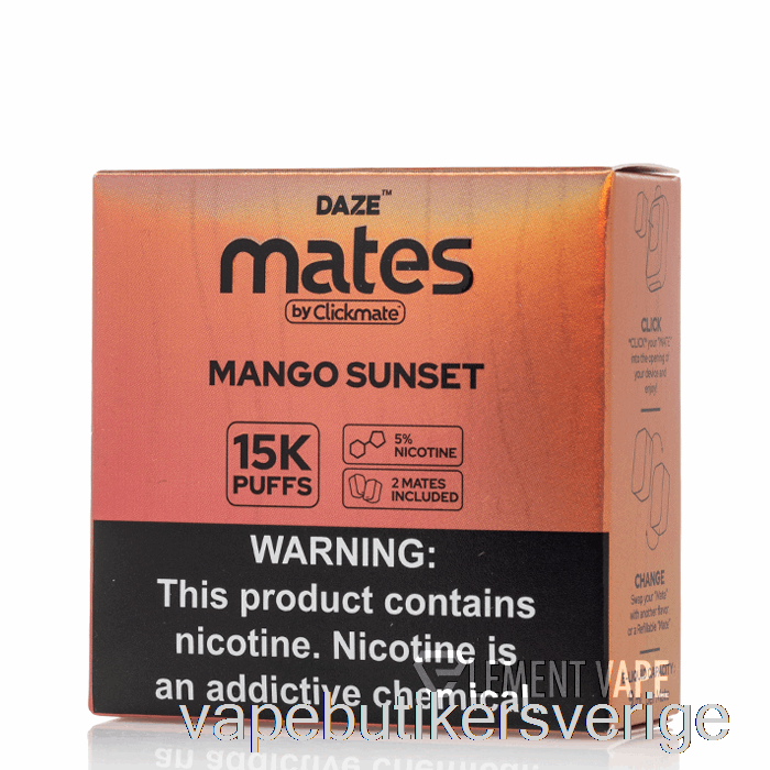 Vape Sverige 7 Daze Mate Pods Mango Sunset